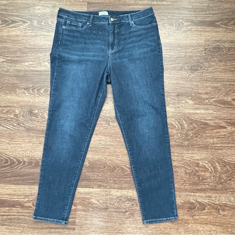 Jessica Simpson Dark Blue, Straight Leg Denim Jeans | Size 16 - Picture 2 of 10